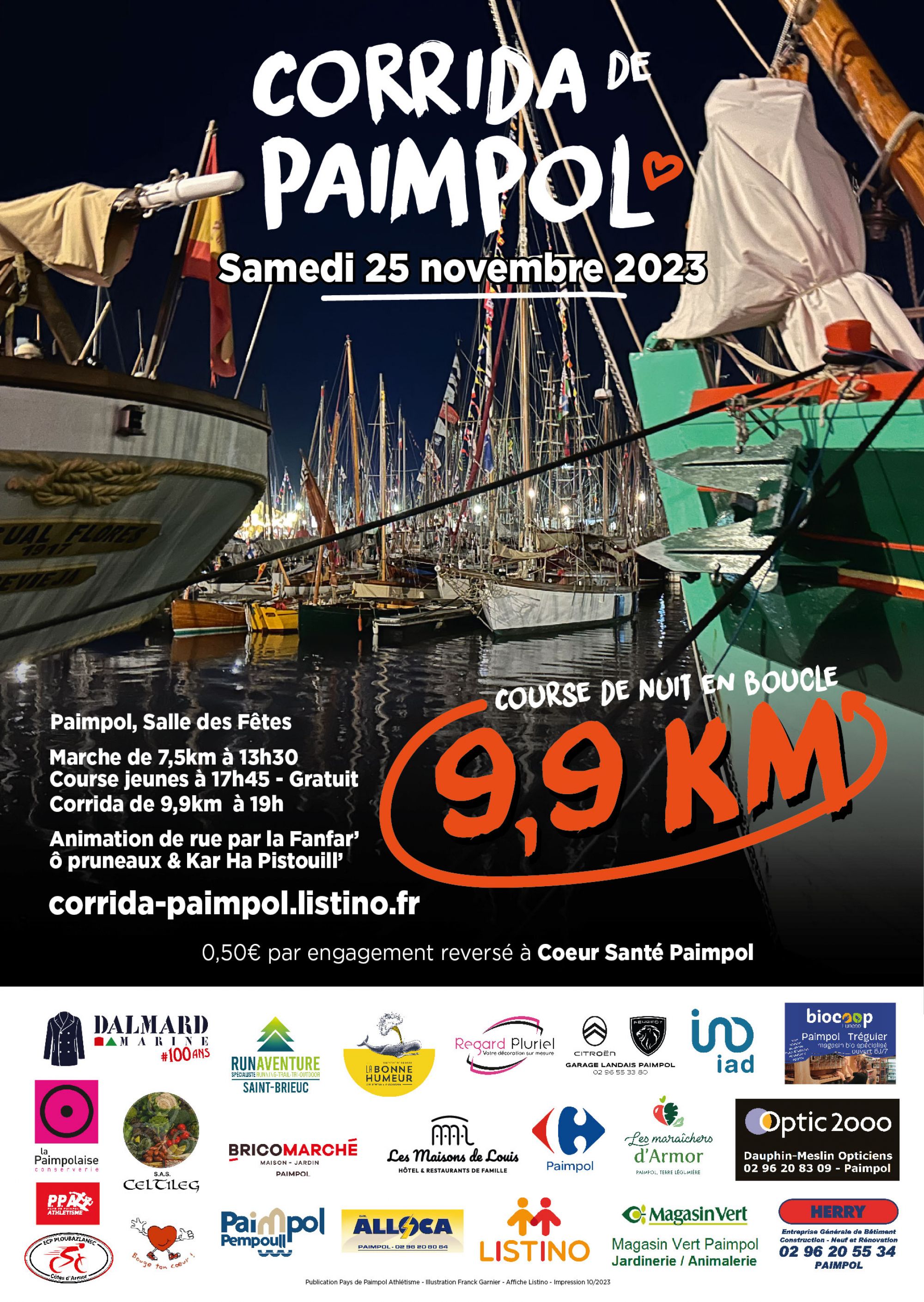 Affiche Corrida Paimpol 2023